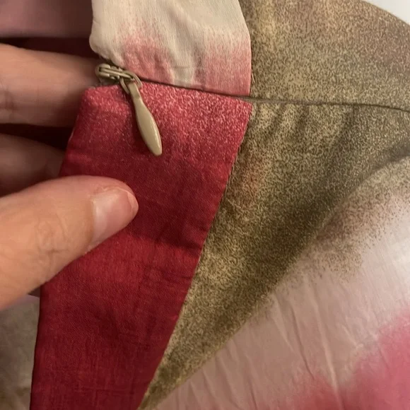 NWT ZARA TIE-DYE Wrinkle Design SZ L Wide Leg Pant with Front Drape Side Zip. - Picture 7 of 9